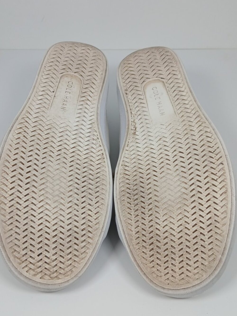 Cole Haan Grand Crosscourt White Leather Sneakers Gold Hardware 7.5B - Picture 10 of 14